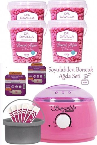 Dr.Davilla Soothly 1+1 Boncuk Ağda Makinesi + 4xBoncuk Ağda + 2xKarınca Yumurta Yağı + 6xTemizleme Mendili