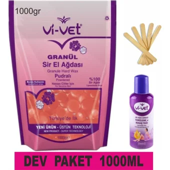 Semsa Waax Alfa 1+1 Boncuk Ağda Makinesi + Boncuklu Ağda + Spatula + Temizleme Yağı