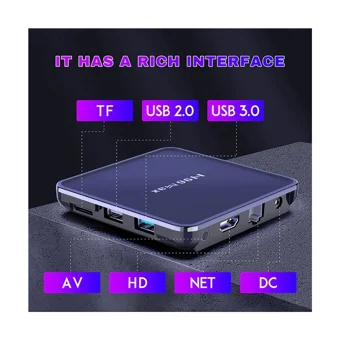 Kalite H96 Max V12 64 GB Kapasiteli 4 GB Ram Wifi 4K Android TV Box