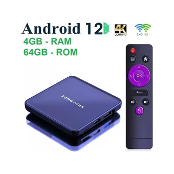 Kalite H96 Max V12 64 GB Kapasiteli 4 GB Ram Wifi 4K Android TV Box