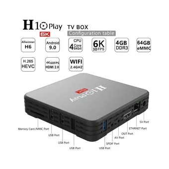 Buyfun H10 Play 64 GB Kapasiteli 4 GB Ram Wifi 6K Android TV Box