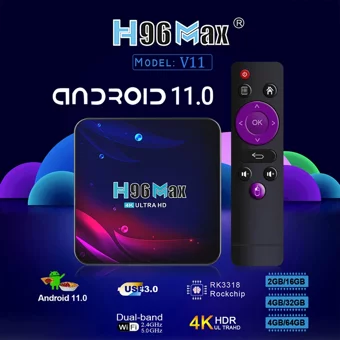 Buyfun H96 Max V11 64 GB Kapasiteli 4 GB Ram Wifi 4K Android TV Box