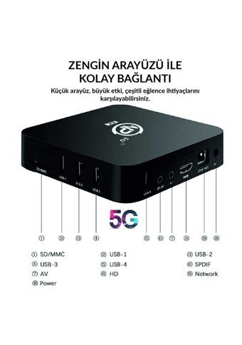 NPO Mxq Pro 16 GB Kapasiteli 2 GB Ram Wifi 4K Android TV Box