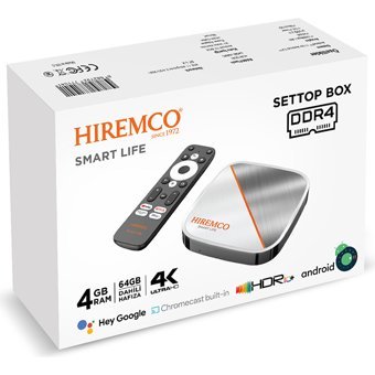 Hiremco Smart Life 64 GB Kapasiteli 4 GB Ram Wifi 4K Android TV Box