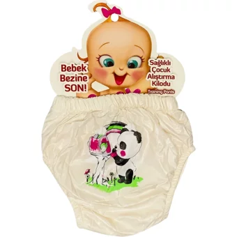 Babixkids 119 12 kg 3'lü Sızdırmayan Yıkanabilir Panda-Yunus-Zebra Desenli Alıştırma Külodu