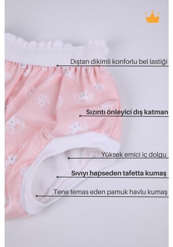 Babyhola 146 10-15 kg 2'li Sızdırmayan Yıkanabilir Beyaz Alıştırma Külodu