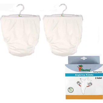 Havuç ALK005 15-20 kg 2'li Sızdırmayan Yıkanabilir Beyaz Alıştırma Külodu