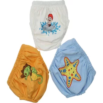 Babixkids 9 kg 3'lü Sızdırmayan Yıkanabilir Deniz Atı-Deniz Yıldızı-Köpek Balığı Desenli Alıştırma Külodu