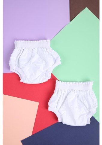 Babyhola 15-20 kg 2'li Sızdırmayan Yıkanabilir Beyaz Alıştırma Külodu
