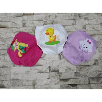 Poope's 15-19 kg 3'lü Sızdırmayan Yıkanabilir Ördek-Köpek-Palyaço Desenli Alıştırma Külodu