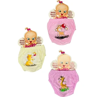 Babixkids 12 kg 3'lü Sızdırmayan Yıkanabilir Kedi Desenli Alıştırma Külodu