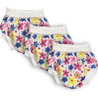 Sema Baby 20-25 kg 3'lü Sızdırmayan Yıkanabilir Çiçek Desenli Alıştırma Külodu