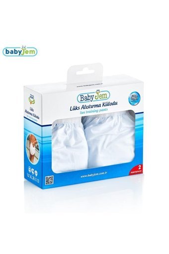 Babyjem 128 12 kg Tekli Sızdırmayan Yıkanabilir Beyaz Alıştırma Külodu