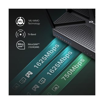 TP-Link C4000 2.4 GHz-5 GHz 3250 Mbps Tri Band Router