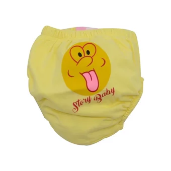 Babixkids 12 kg Tekli Sızdırmayan Yıkanabilir Gülen Surat Desenli Alıştırma Külodu