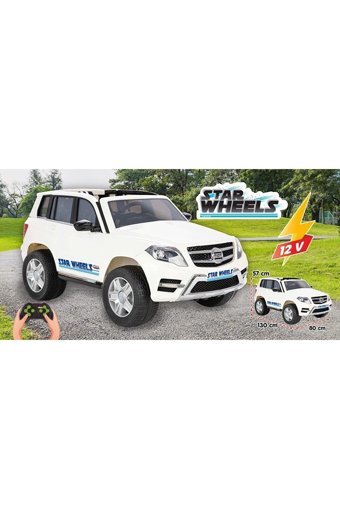 Pilsan Star Wheels 12 V Üstü Açık Tek Kişilik Akülü Jip Beyaz