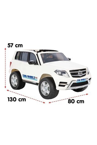 Pilsan Star Wheels 12 V Üstü Açık Tek Kişilik Akülü Jip Beyaz
