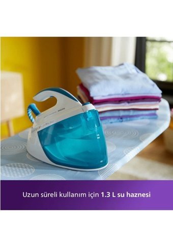 Philips GC6820/20 2400 W 5.5 bar SteamGlide Tabanlı Şok Buharlı Kazanlı Ütü Mavi