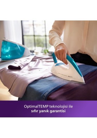 Philips GC6820/20 2400 W 5.5 bar SteamGlide Tabanlı Şok Buharlı Kazanlı Ütü Mavi