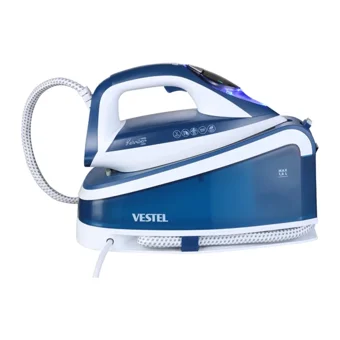 Vestel Kehribar 7800 3000 W 7.8 bar NanoCeramic Tabanlı Şok Buharlı Kazanlı Ütü Beyaz - Mavi
