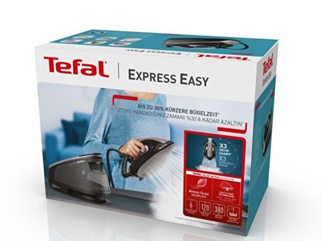 Tefal Sv6140 2700 W 6 bar Seramik Xpress Glide Tabanlı Şok Buharlı Kazanlı Ütü Siyah