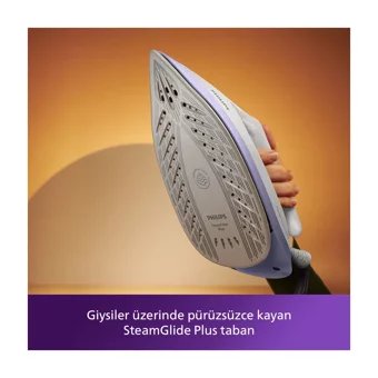 Philips PSG6024/30 2400 W 6.5 bar SteamGlide Plus Tabanlı Şok Buharlı Kazanlı Ütü Lila