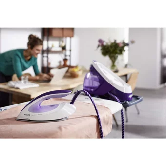 Philips GC8721/30 2600 W 6.2 bar SteamGlide Plus Tabanlı Şok Buharlı Kazanlı Ütü Mor