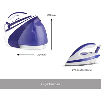 Homend Jetsteam 1165H 3000 W 7 bar Yapışmaz Tabanlı Şok Buharlı Kazanlı Ütü Mor