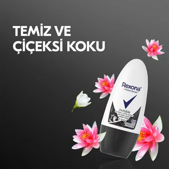 Rexona Invisible Black And White Pudralı Ter Önleyici Antiperspirant Roll-On Kadın 2x50 ml
