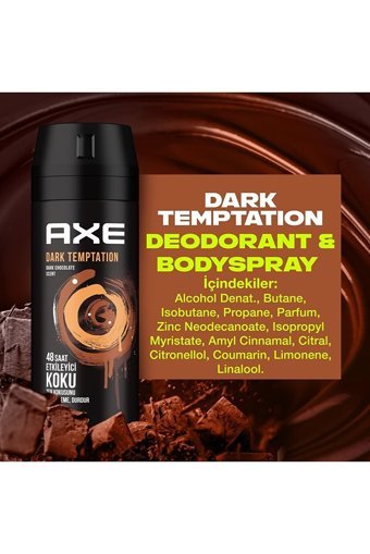 Axe Dark Temptation Pudrasız Ter Önleyici Sprey Erkek 5x150 ml