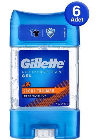 Gillette Triumph Pudrasız Ter Önleyici Antiperspirant Stick Erkek 6x70 ml