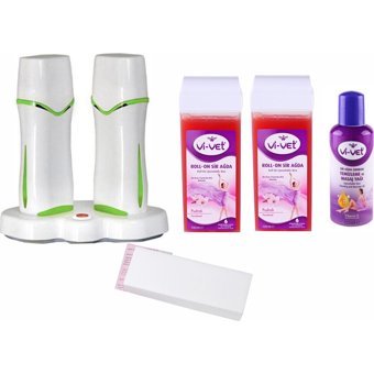 Vivol 2+1 Roll-On Ağda Makinesi + 2xPudralı Kartuş Ağda + Ağda Bezi + Temizleme Yağı
