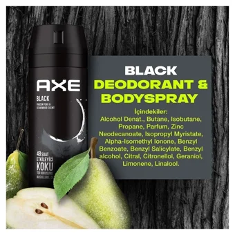 Axe Black Pudrasız Ter Önleyici Sprey Erkek 3x150 ml