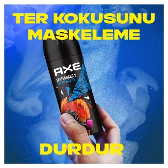 Axe Skateboard & Fresh Roses Pudrasız Ter Önleyici Sprey Erkek 3x150 ml