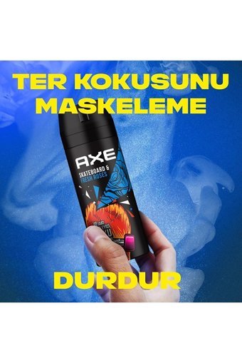 Axe Skateboard & Fresh Roses Pudrasız Ter Önleyici Sprey Erkek 150 ml