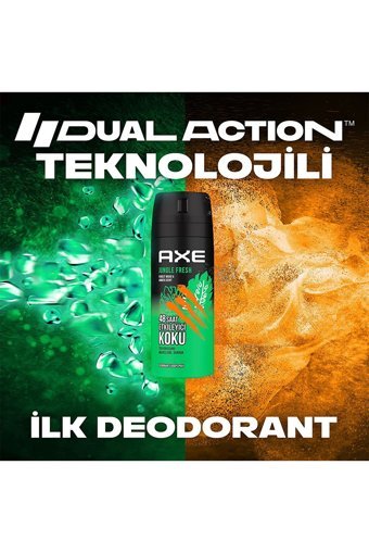 Axe Jungle Fresh Pudrasız Ter Önleyici Sprey Erkek 3x150 ml