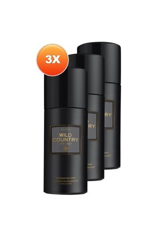 Avon Wild Country Pudralı Ter Önleyici Sprey Erkek Deodorant 3x150 ml