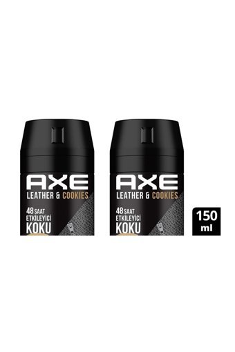 Axe Leather & Cookies Pudrasız Ter Önleyici Sprey Erkek 2x150 ml