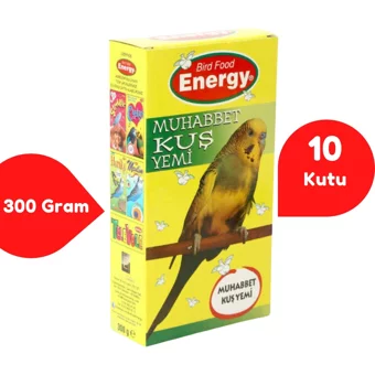 Energy Kabuklu Sade Muhabbet Kuşu Yemi 10x300 gr