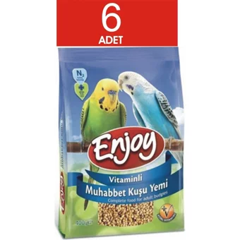 Enjoy Kabuklu Karışık Vitaminli Muhabbet Kuşu Yemi 6x400 gr