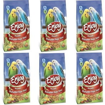 Enjoy Kabuklu Meyveli Vitaminli Muhabbet Kuşu Yemi 6x400 gr