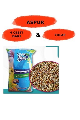 Vivid Bird Premium Kabuklu Karışık Vitaminli Muhabbet Kuşu Yemi 1 kg
