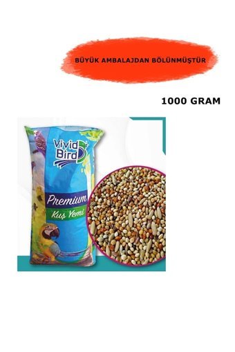 Vivid Bird Premium Kabuklu Karışık Vitaminli Muhabbet Kuşu Yemi 1 kg