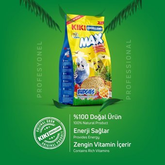 Kiki Excellent Max Menu Kabuklu Ballı Vitaminli Muhabbet Kuşu Yemi 500 gr