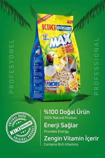 Kiki Excellent Max Menu Kabuklu Ballı Vitaminli Finch Yemi 500 gr