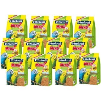 Vitakraft Menü Kabuklu Ballı Vitaminli Muhabbet Kuşu Yemi 12x500 gr