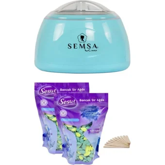 Sesu Semsa 1+1 Boncuk Ağda Makinesi + 3xBoncuk Ağda + Spatula + Temizleme Yağı