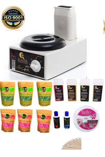 Ege Sir 2+1 Roll-On Ağda Makinesi + 6xGranül Ağda + 4xKartuş + Ağda Temizleme Yağı + Ağda Bezi + Spatula