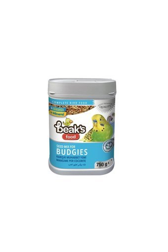 Beaks Kabuklu Karışık Vitaminli Muhabbet Kuşu Yemi 8x750 gr
