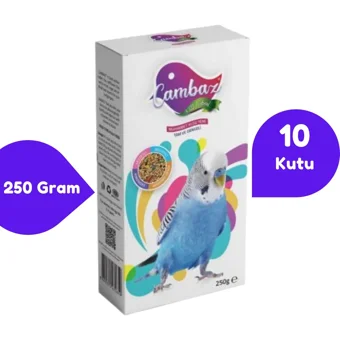 Energy Cambaz Kabuklu Sade Muhabbet Kuşu Yemi 10x250 gr
